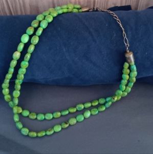 green  turquoise sterling silver necklace